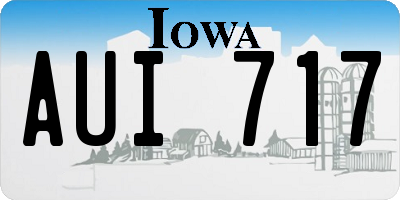 IA license plate AUI717