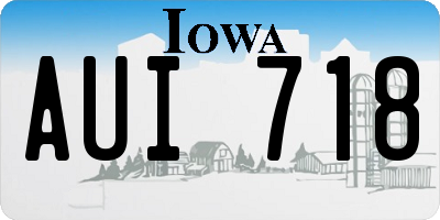 IA license plate AUI718