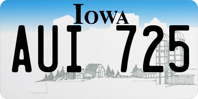 IA license plate AUI725