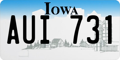 IA license plate AUI731