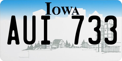 IA license plate AUI733