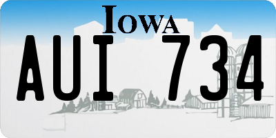 IA license plate AUI734
