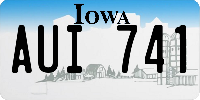 IA license plate AUI741