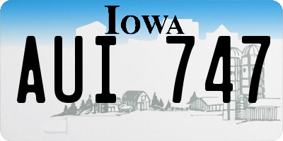 IA license plate AUI747