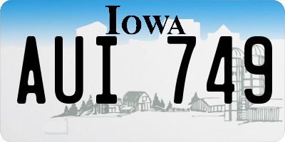 IA license plate AUI749