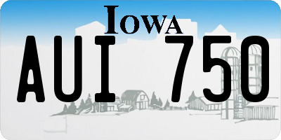 IA license plate AUI750