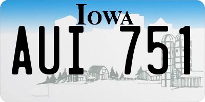 IA license plate AUI751