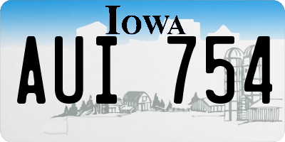 IA license plate AUI754