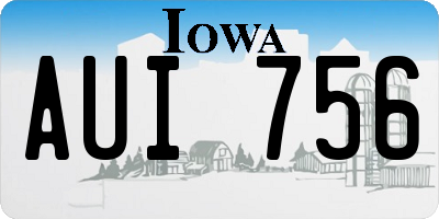 IA license plate AUI756