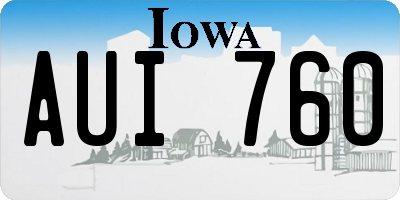IA license plate AUI760
