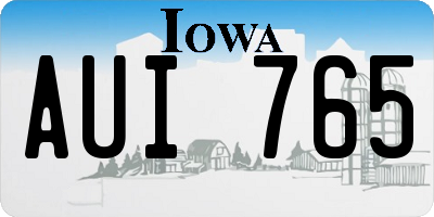 IA license plate AUI765