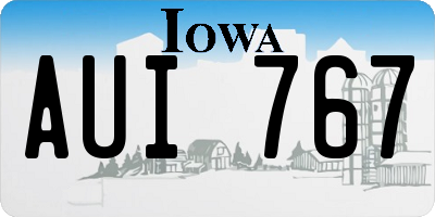 IA license plate AUI767