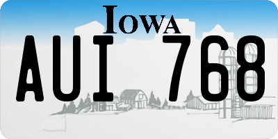 IA license plate AUI768
