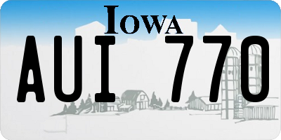 IA license plate AUI770