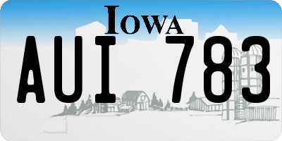 IA license plate AUI783