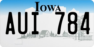 IA license plate AUI784