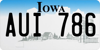 IA license plate AUI786