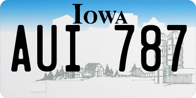 IA license plate AUI787