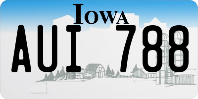 IA license plate AUI788