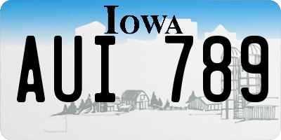 IA license plate AUI789