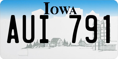 IA license plate AUI791