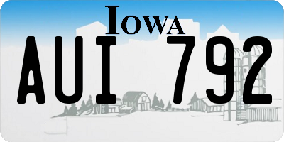 IA license plate AUI792
