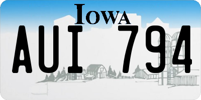 IA license plate AUI794