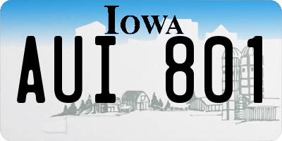 IA license plate AUI801