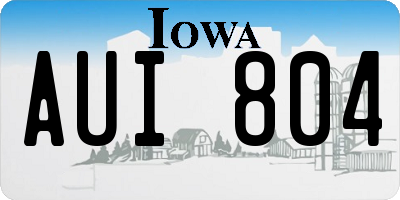 IA license plate AUI804
