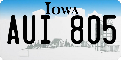 IA license plate AUI805