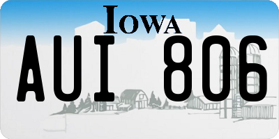 IA license plate AUI806