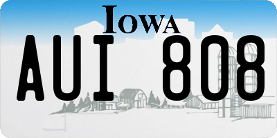 IA license plate AUI808