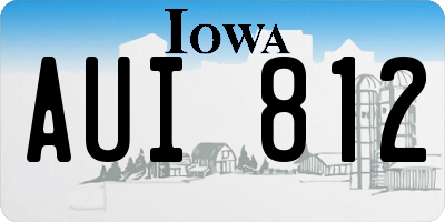 IA license plate AUI812