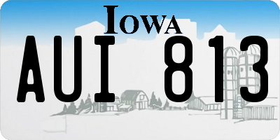 IA license plate AUI813