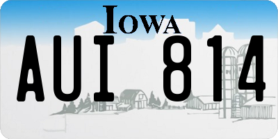 IA license plate AUI814
