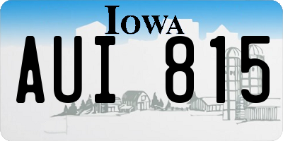 IA license plate AUI815