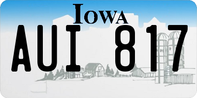 IA license plate AUI817