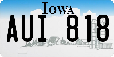 IA license plate AUI818