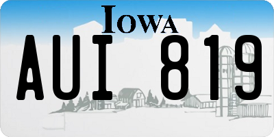 IA license plate AUI819