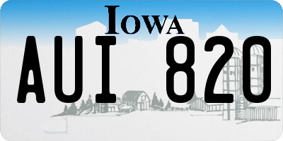 IA license plate AUI820