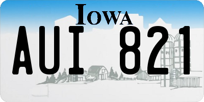 IA license plate AUI821