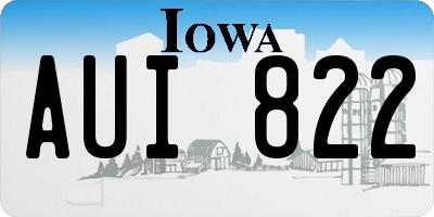 IA license plate AUI822