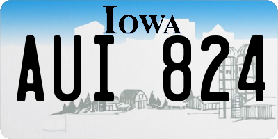 IA license plate AUI824