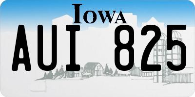 IA license plate AUI825
