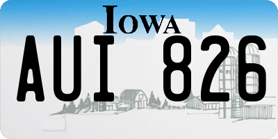 IA license plate AUI826