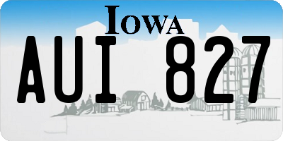 IA license plate AUI827