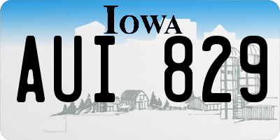 IA license plate AUI829