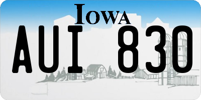 IA license plate AUI830