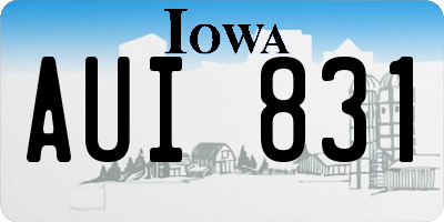 IA license plate AUI831