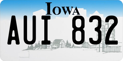 IA license plate AUI832